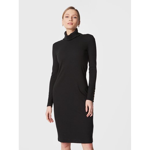 LAUREN RALPH LAUREN Sukienka dzianinowa 250881980 Czarny Slim Fit ze sklepu MODIVO w kategorii Sukienki - zdjęcie 182671387
