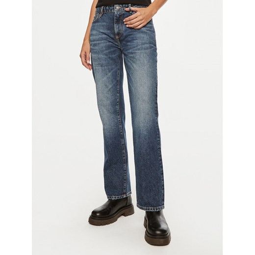 Guess Jeans Jeansy W4YA98 D5FC1 Granatowy Regular Fit ze sklepu MODIVO w kategorii Jeansy damskie - zdjęcie 182671436