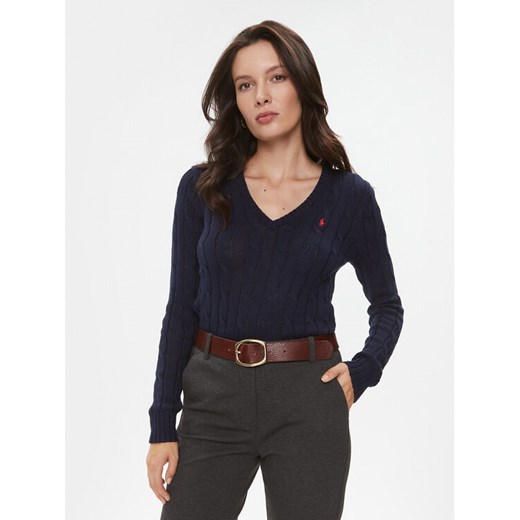 Polo Ralph Lauren Sweter 211891641002 Niebieski Regular Fit ze sklepu MODIVO w kategorii Swetry damskie - zdjęcie 182671445