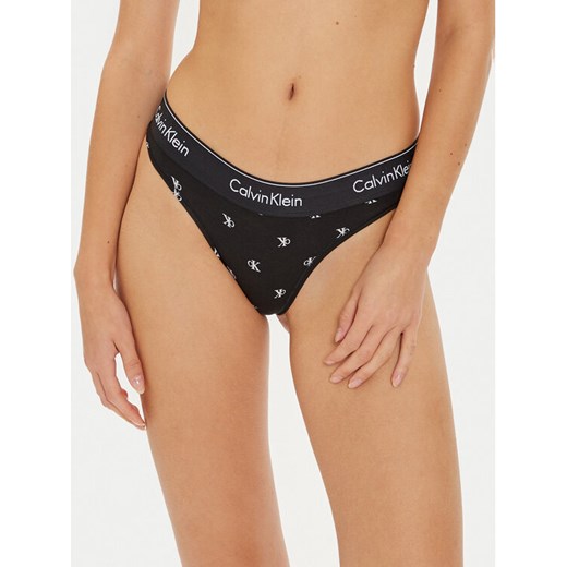 Calvin Klein Underwear Stringi 0000F3786E Czarny ze sklepu MODIVO w kategorii Majtki damskie - zdjęcie 182671447