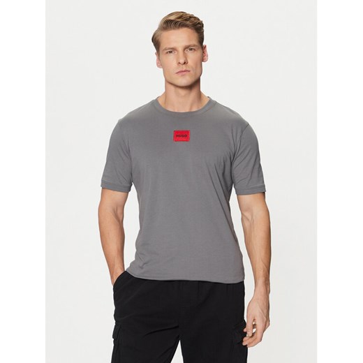 HUGO T-Shirt Diragolino212 50447978 Szary Regular Fit ze sklepu MODIVO w kategorii T-shirty męskie - zdjęcie 182671486