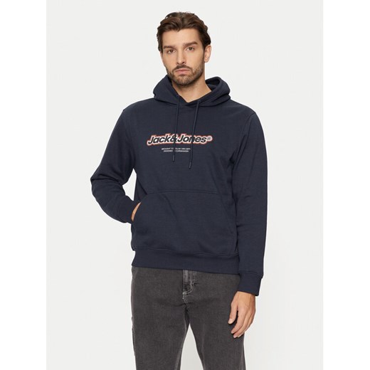 Jack&Jones Bluza Vesterbro 12265766 Granatowy Relaxed Fit ze sklepu MODIVO w kategorii Bluzy męskie - zdjęcie 182671505