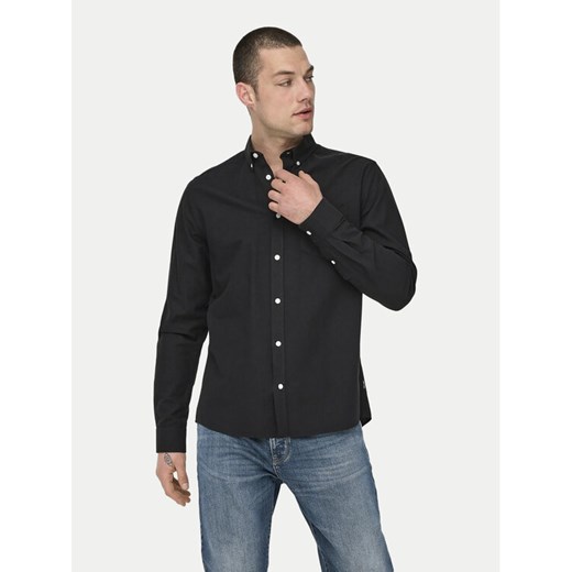 Only & Sons Koszula Alvaro 22006479 Czarny Slim Fit ze sklepu MODIVO w kategorii Koszule męskie - zdjęcie 182671506