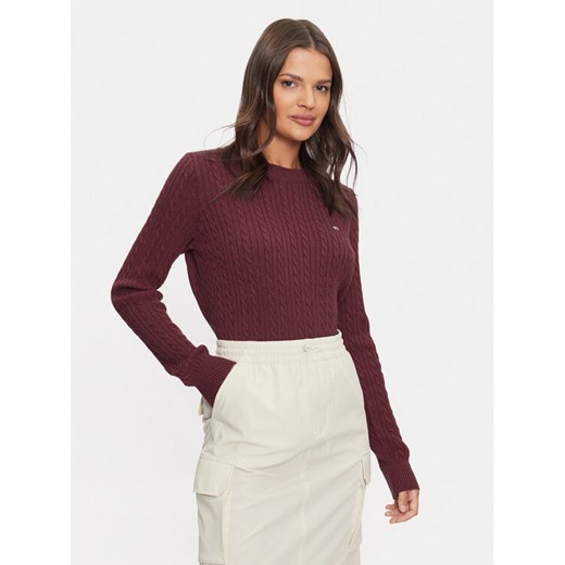 Tommy Jeans Sweter Essential DW0DW18683 Różowy Regular Fit ze sklepu MODIVO w kategorii Swetry damskie - zdjęcie 182671586