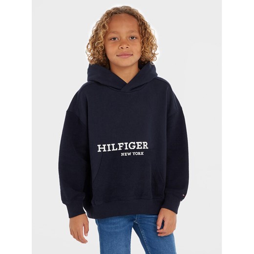Tommy Hilfiger Bluza Logo KB0KB08298 D Granatowy Regular Fit ze sklepu MODIVO w kategorii Bluzy chłopięce - zdjęcie 182671598