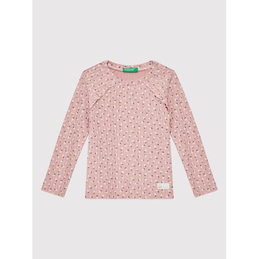 United Colors Of Benetton Bluzka 30J9G104Q Różowy Regular Fit ze sklepu MODIVO w kategorii Bluzki dziewczęce - zdjęcie 182671707