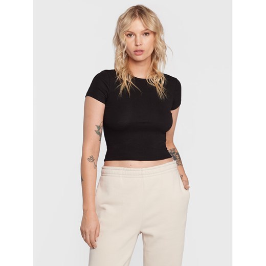 Gina Tricot T-Shirt Basic 17957 Czarny Slim Fit ze sklepu MODIVO w kategorii Bluzki damskie - zdjęcie 182671855