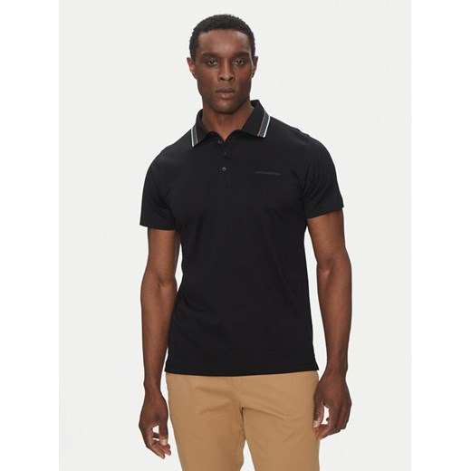 KARL LAGERFELD Polo 745002 552200 Czarny Slim Fit ze sklepu MODIVO w kategorii T-shirty męskie - zdjęcie 182671886