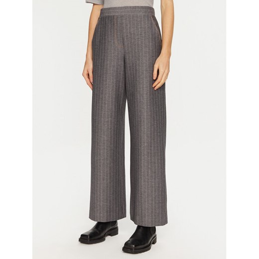Max Mara Leisure Spodnie materiałowe Foggia 2426786108 Szary Wide Leg ze sklepu MODIVO w kategorii Spodnie damskie - zdjęcie 182671899