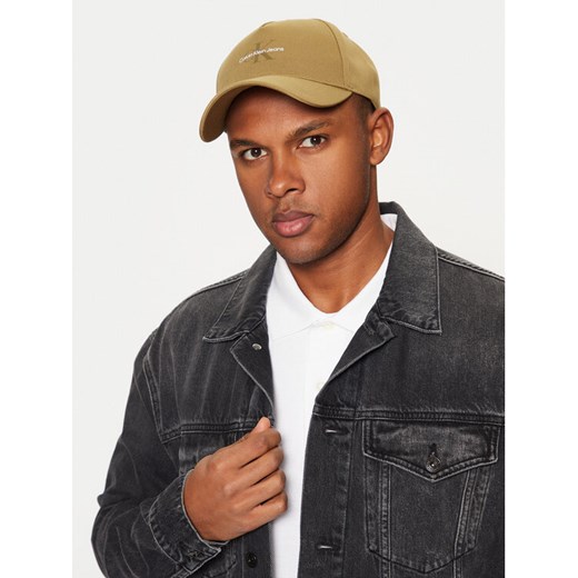 Calvin Klein Czapka z daszkiem Mono Logo Print Cap K50K512140 Brązowy ze sklepu MODIVO w kategorii Czapki z daszkiem męskie - zdjęcie 182671986