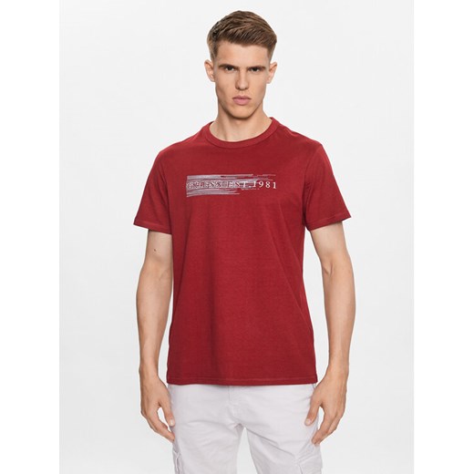 Guess T-Shirt M3YI89 K8FQ4 Czerwony Regular Fit ze sklepu MODIVO w kategorii T-shirty męskie - zdjęcie 182672055