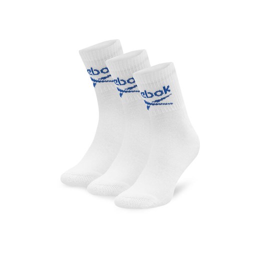 Reebok Zestaw 3 par wysokich skarpet unisex R0255-SS24 (3-pack) Biały ze sklepu MODIVO w kategorii Skarpetki damskie - zdjęcie 182672065