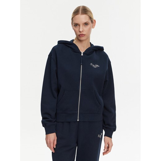 Tommy Hilfiger Bluza WW0WW44632 Granatowy Regular Fit ze sklepu MODIVO w kategorii Bluzy damskie - zdjęcie 182672077