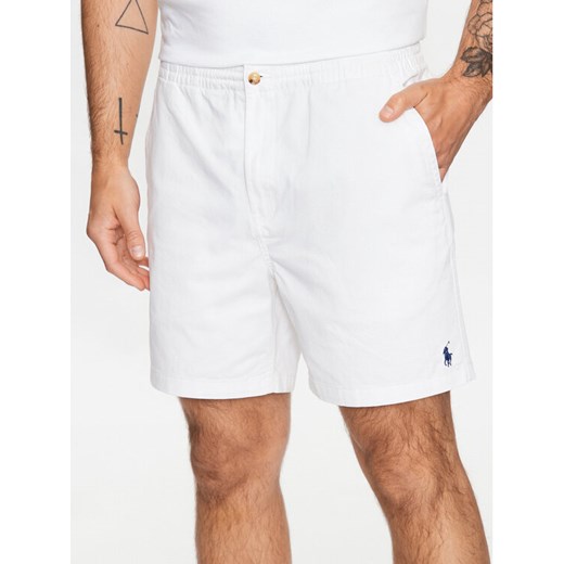 Polo Ralph Lauren Szorty materiałowe 710644995042 Biały Regular Fit ze sklepu MODIVO w kategorii Spodenki męskie - zdjęcie 182672165