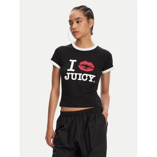 Juicy Couture T-Shirt I Kiss JCWCT125318 Czarny Slim Fit ze sklepu MODIVO w kategorii Bluzki damskie - zdjęcie 182672206