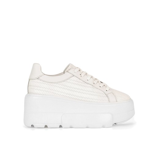 Badura Sneakersy CASI-01W1-004 Biały ze sklepu MODIVO w kategorii Buty sportowe damskie - zdjęcie 182672215
