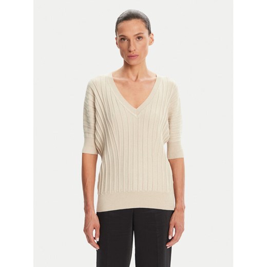 Morgan Sweter 251-MINSPI Beżowy Regular Fit ze sklepu MODIVO w kategorii Swetry damskie - zdjęcie 182672288