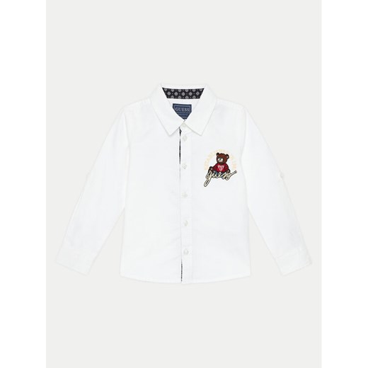 Guess Koszula N4BH08 W9CL0 Biały Regular Fit ze sklepu MODIVO w kategorii Koszule chłopięce - zdjęcie 182672316