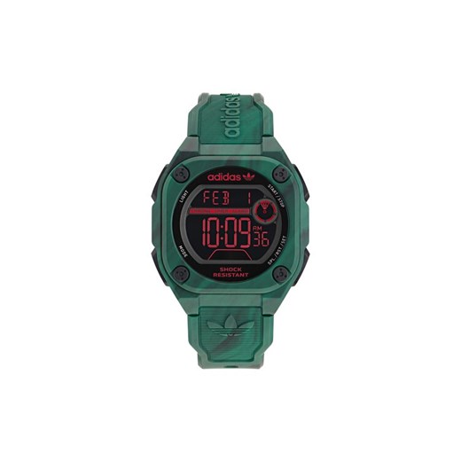 adidas Zegarek Originals City Tech Two GRFX AOST23573 Zielony ze sklepu MODIVO w kategorii Zegarki - zdjęcie 182672349