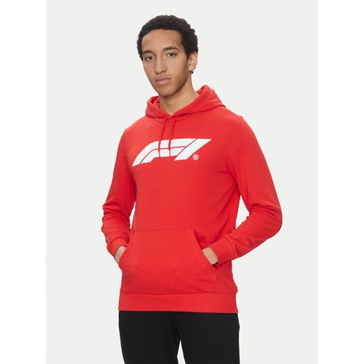 Puma Bluza F1 Ess Logo 625853 Czerwony Regular Fit ze sklepu MODIVO w kategorii Bluzy męskie - zdjęcie 182672386