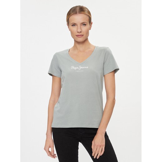Pepe Jeans T-Shirt Wendy PL505482 Zielony Regular Fit ze sklepu MODIVO w kategorii Bluzki damskie - zdjęcie 182672428
