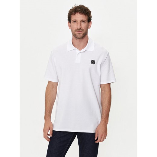 Just Cavalli Polo 76OAGG23 Biały Regular Fit ze sklepu MODIVO w kategorii T-shirty męskie - zdjęcie 182672467