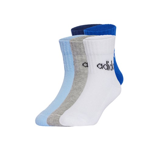 adidas Zestaw 5 par wysokich skarpet dziecięcych Kids Lin Ank 5P JF8542 Kolorowy ze sklepu MODIVO w kategorii Skarpetki dziecięce - zdjęcie 182672499