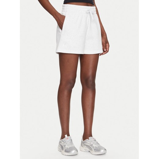Under Armour Szorty sportowe Rival Fleece Short 1382723 Szary Loose Fit ze sklepu MODIVO w kategorii Szorty - zdjęcie 182672526