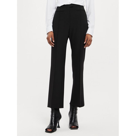 Boss Spodnie materiałowe Tizora 50512821 Czarny Regular Fit ze sklepu MODIVO w kategorii Spodnie damskie - zdjęcie 182672579