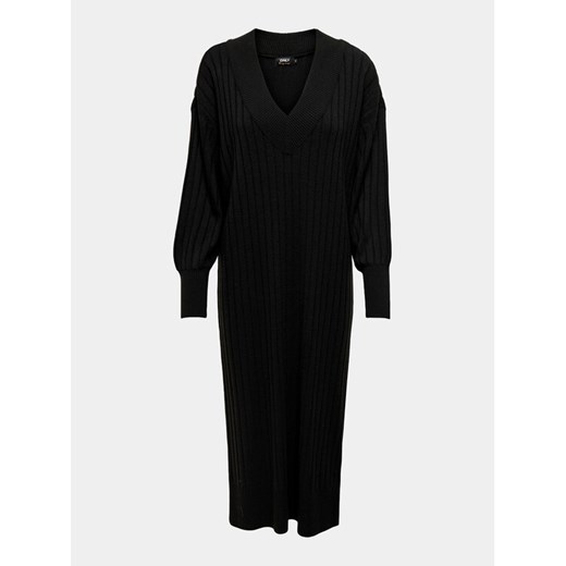 ONLY Carmakoma Sukienka dzianinowa 15306320 Czarny Relaxed Fit ze sklepu MODIVO w kategorii Sukienki - zdjęcie 182672738
