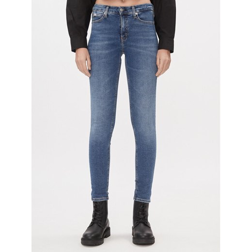 Calvin Klein Jeans Jeansy J20J221581 Niebieski Skinny Fit ze sklepu MODIVO w kategorii Jeansy damskie - zdjęcie 182672749