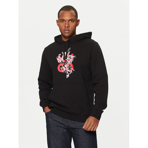 HUGO Bluza Daltorreson 50523848 Czarny Regular Fit ze sklepu MODIVO w kategorii Bluzy męskie - zdjęcie 182672765