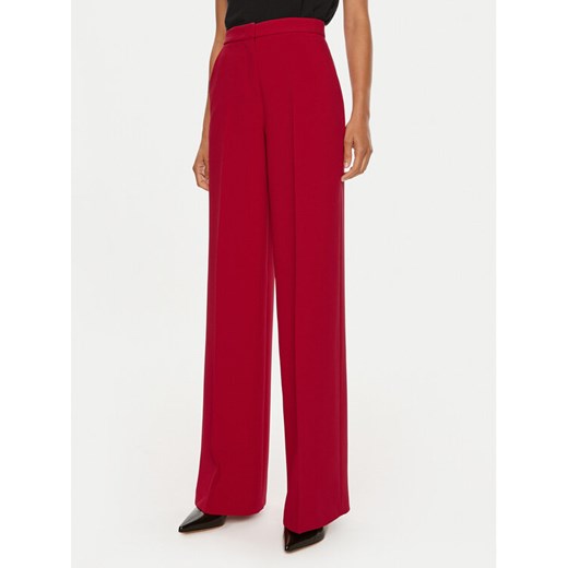 Pinko Spodnie materiałowe Pergamino 100331 A20Q Czerwony Regular Fit ze sklepu MODIVO w kategorii Spodnie damskie - zdjęcie 182672778