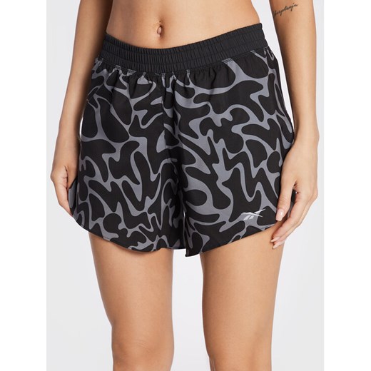 Reebok Szorty sportowe Running HH8020 Czarny Slim Fit ze sklepu MODIVO w kategorii Szorty - zdjęcie 182672808