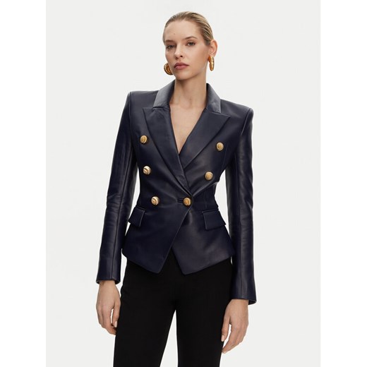 Balmain Marynarka DF0SG185LC62 Granatowy Regular Fit ze sklepu MODIVO w kategorii Marynarki damskie - zdjęcie 182672869