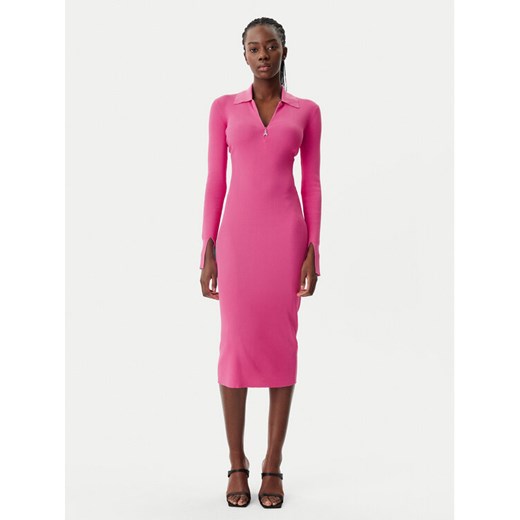 Patrizia Pepe Sukienka dzianinowa 8A1491/K078-R846 Różowy Slim Fit ze sklepu MODIVO w kategorii Sukienki - zdjęcie 182672876