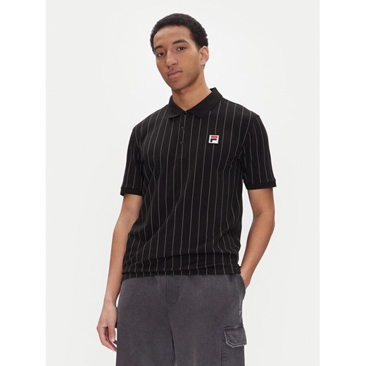 Fila Polo Linter FAM0923 Czarny Regular Fit ze sklepu MODIVO w kategorii T-shirty męskie - zdjęcie 182672878