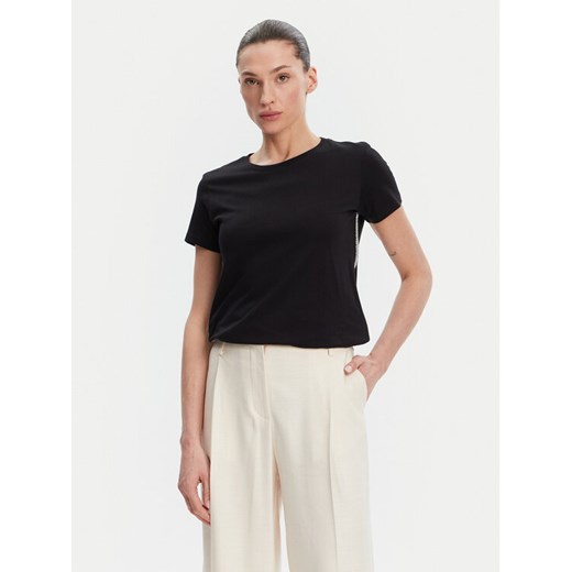 Fracomina T-Shirt FS25ST3002J400G5 Czarny Regular Fit ze sklepu MODIVO w kategorii Bluzki damskie - zdjęcie 182672935