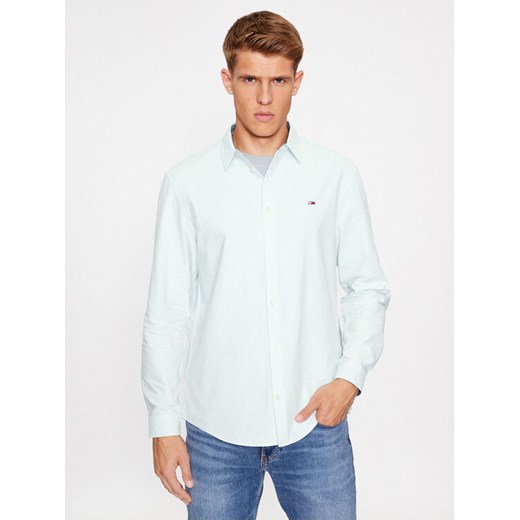 Tommy Jeans Koszula Classic Oxford DM0DM15408 Zielony Classic Fit ze sklepu MODIVO w kategorii Koszule męskie - zdjęcie 182673037