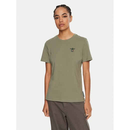 Aeronautica Militare T-Shirt 242TS2301DJ59 Zielony Regular Fit Aeronautica Militare XS MODIVO