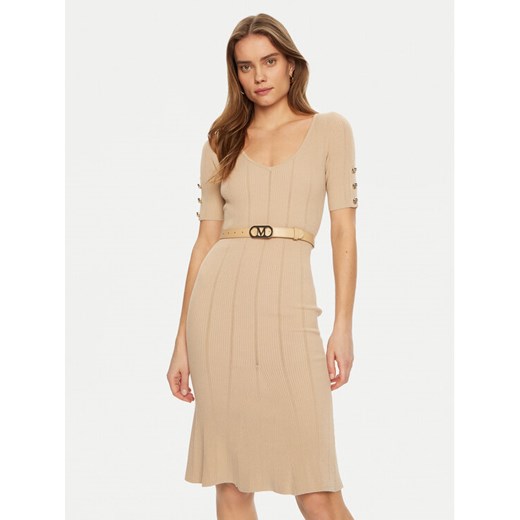 Marciano Guess Sukienka dzianinowa 5RGK07 5810Z Beżowy Regular Fit ze sklepu MODIVO w kategorii Sukienki - zdjęcie 182673089