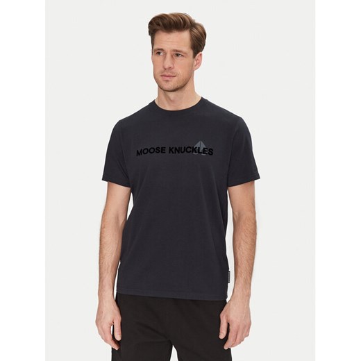 Moose Knuckles T-Shirt Conway M15MT760 Granatowy Regular Fit ze sklepu MODIVO w kategorii T-shirty męskie - zdjęcie 182673099