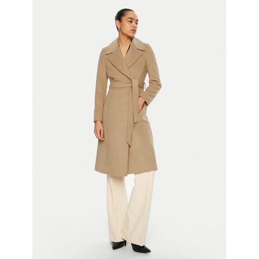 LAUREN RALPH LAUREN Płaszcz wełniany 297962169002 Beżowy Regular Fit ze sklepu MODIVO w kategorii Płaszcze damskie - zdjęcie 182673128