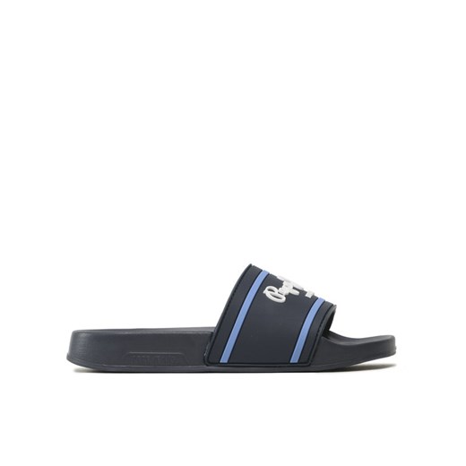 Pepe Jeans Klapki Slider Logo B PBS70054 Granatowy ze sklepu MODIVO w kategorii Klapki dziecięce - zdjęcie 182673129