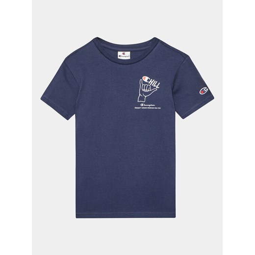 Champion T-Shirt 306373 Granatowy Regular Fit ze sklepu MODIVO w kategorii T-shirty chłopięce - zdjęcie 182673158