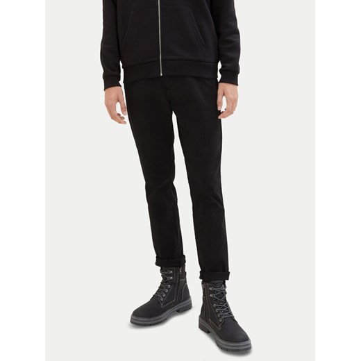 Tom Tailor Denim Chinosy 1008253 Czarny Slim Fit ze sklepu MODIVO w kategorii Spodnie męskie - zdjęcie 182673196