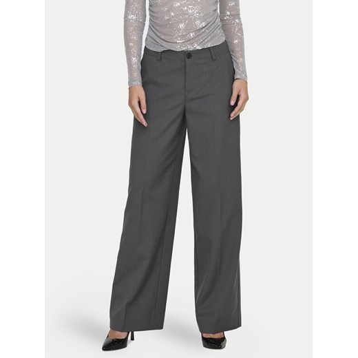 ONLY Spodnie materiałowe Lalana 15334247 Szary Wide Leg ze sklepu MODIVO w kategorii Spodnie damskie - zdjęcie 182673205