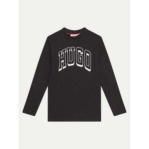 Hugo Bluzka G00148 D Czarny Regular Fit ze sklepu MODIVO w kategorii T-shirty chłopięce - zdjęcie 182673207