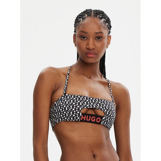 HUGO Góra od bikini Monogram 50534927 Czarny ze sklepu MODIVO w kategorii Stroje kąpielowe - zdjęcie 182673217