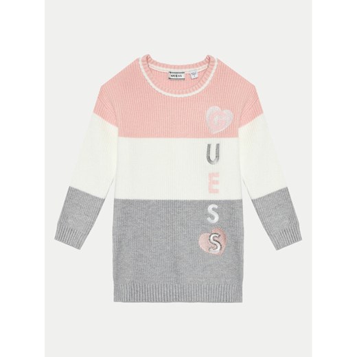 Guess Sukienka dzianinowa K4BK19 Z3FU0 Kolorowy Regular Fit ze sklepu MODIVO w kategorii Sukienki dziewczęce - zdjęcie 182673266